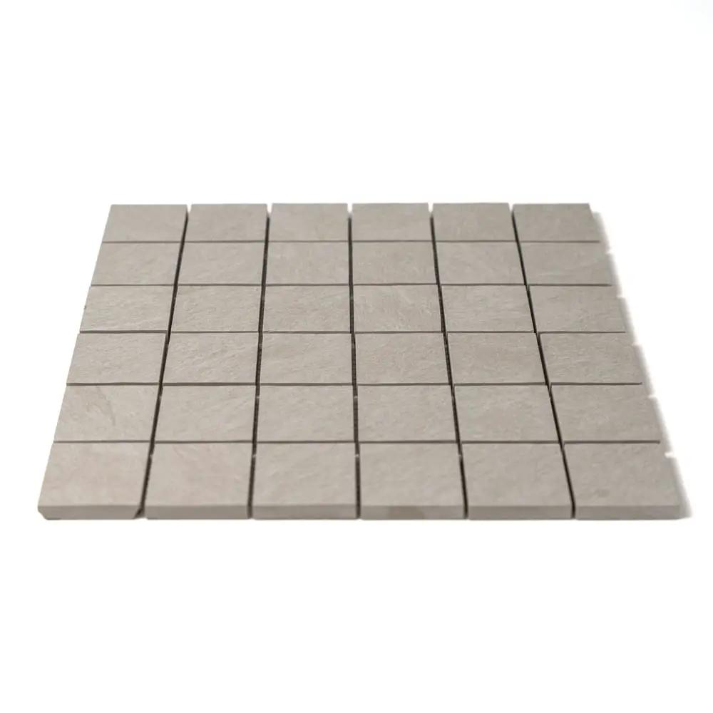 Ivory Flow Natural Matte Herringbone 5/8x3 Porcelain Mosaics 10 7/16x12 13/16