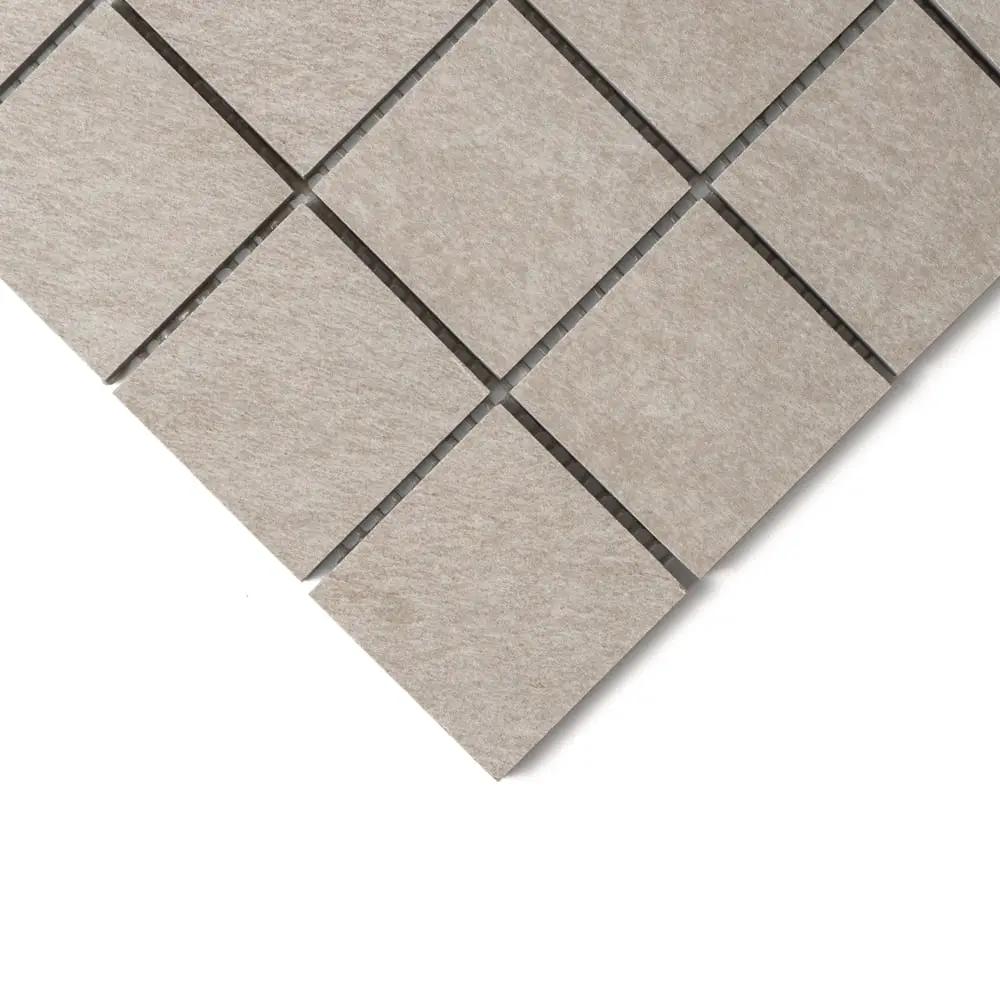 Ivory Flow Natural Matte Herringbone 5/8x3 Porcelain Mosaics 10 7/16x12 13/16