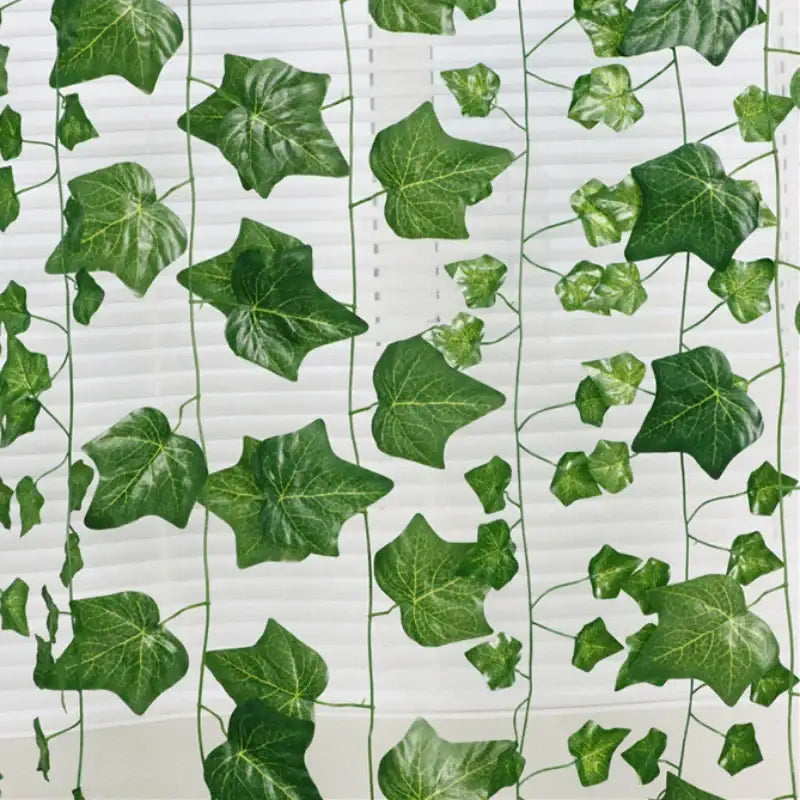 Ivy green fake leaves garland vine front door outdoor decoration