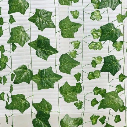 Ivy green fake leaves garland vine front door outdoor decoration