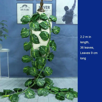 Ivy green fake leaves garland vine front door outdoor decoration