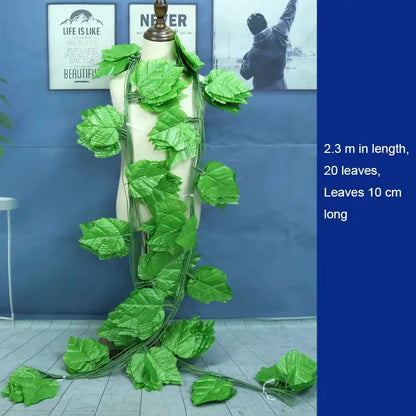 Ivy green fake leaves garland vine front door outdoor decoration
