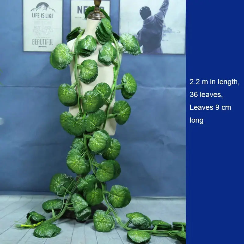Ivy green fake leaves garland vine front door outdoor decoration