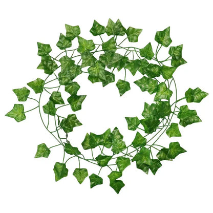 Ivy green fake leaves garland vine front door outdoor decoration