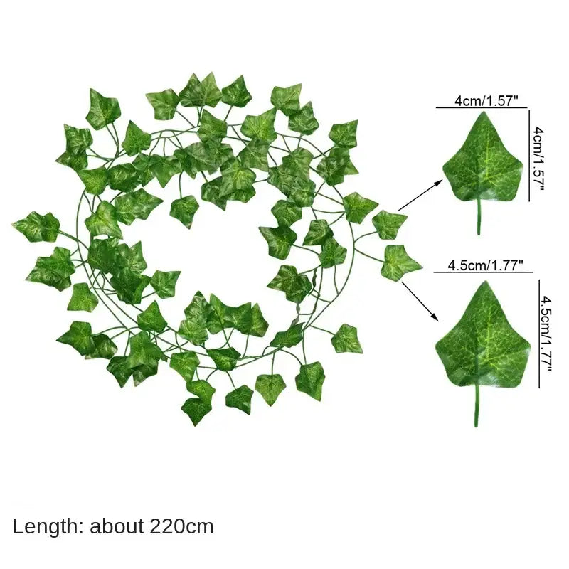 Ivy green fake leaves garland vine front door outdoor decoration