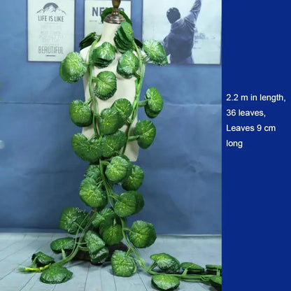 Ivy green fake leaves garland vine front door outdoor decoration