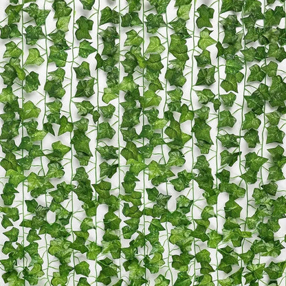 Ivy green fake leaves garland vine front door outdoor decoration