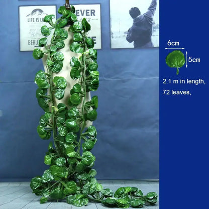Ivy green fake leaves garland vine front door outdoor decoration