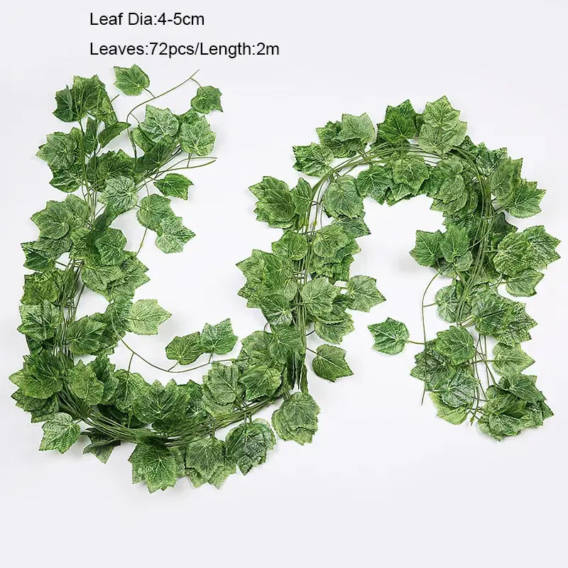 Ivy green fake leaves garland vine front door outdoor decoration