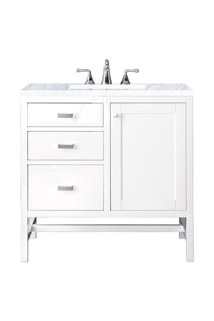 James Martin Addison 36" Single Bathroom Vanity, Glossy White