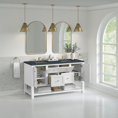 James Martin Breckenridge 60" Double Bathroom Vanity, Bright White