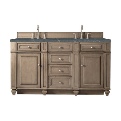 James Martin Bristol 60" Double Bathroom Vanity, Whitewashed Walnut