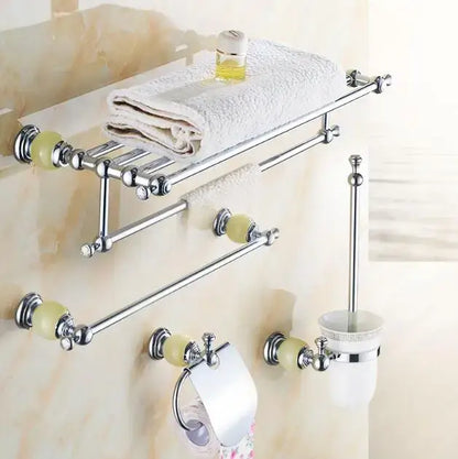 Jade bathroom set chrome & pale green accessories – bathroom