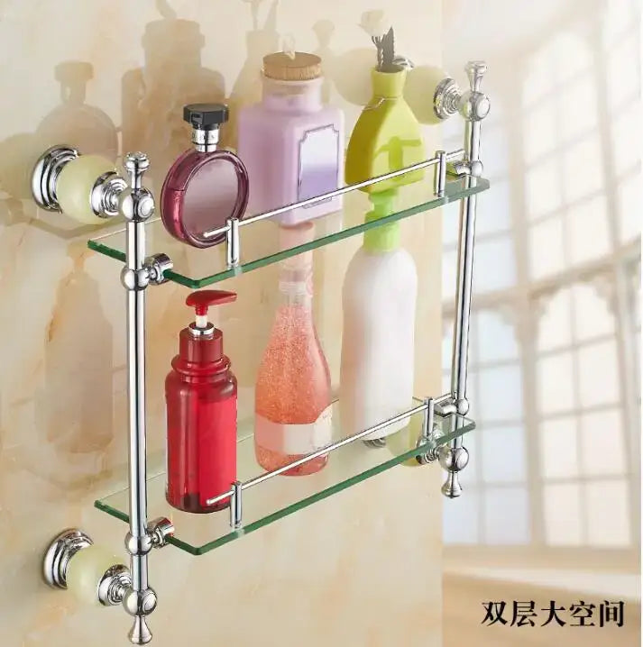 Jade bathroom set chrome & pale green accessories – bathroom
