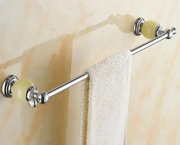 Jade bathroom set chrome & pale green accessories – bathroom