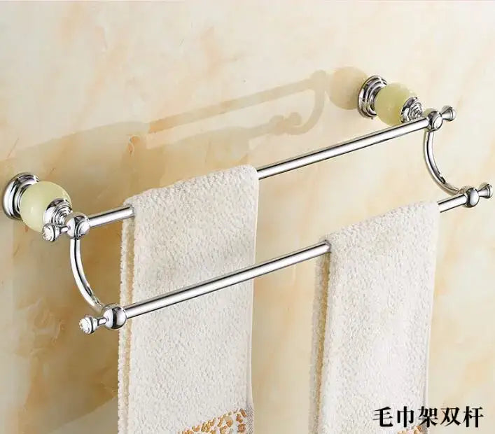 Jade bathroom set chrome & pale green accessories – bathroom