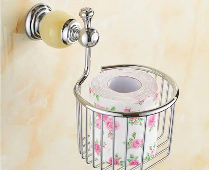 Jade bathroom set chrome & pale green accessories – bathroom