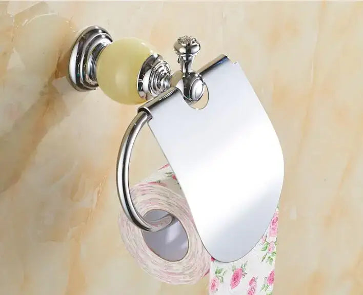 Jade bathroom set chrome & pale green accessories – bathroom