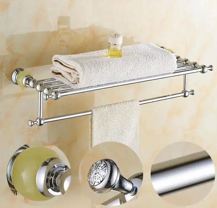Jade bathroom set chrome & pale green accessories – bathroom