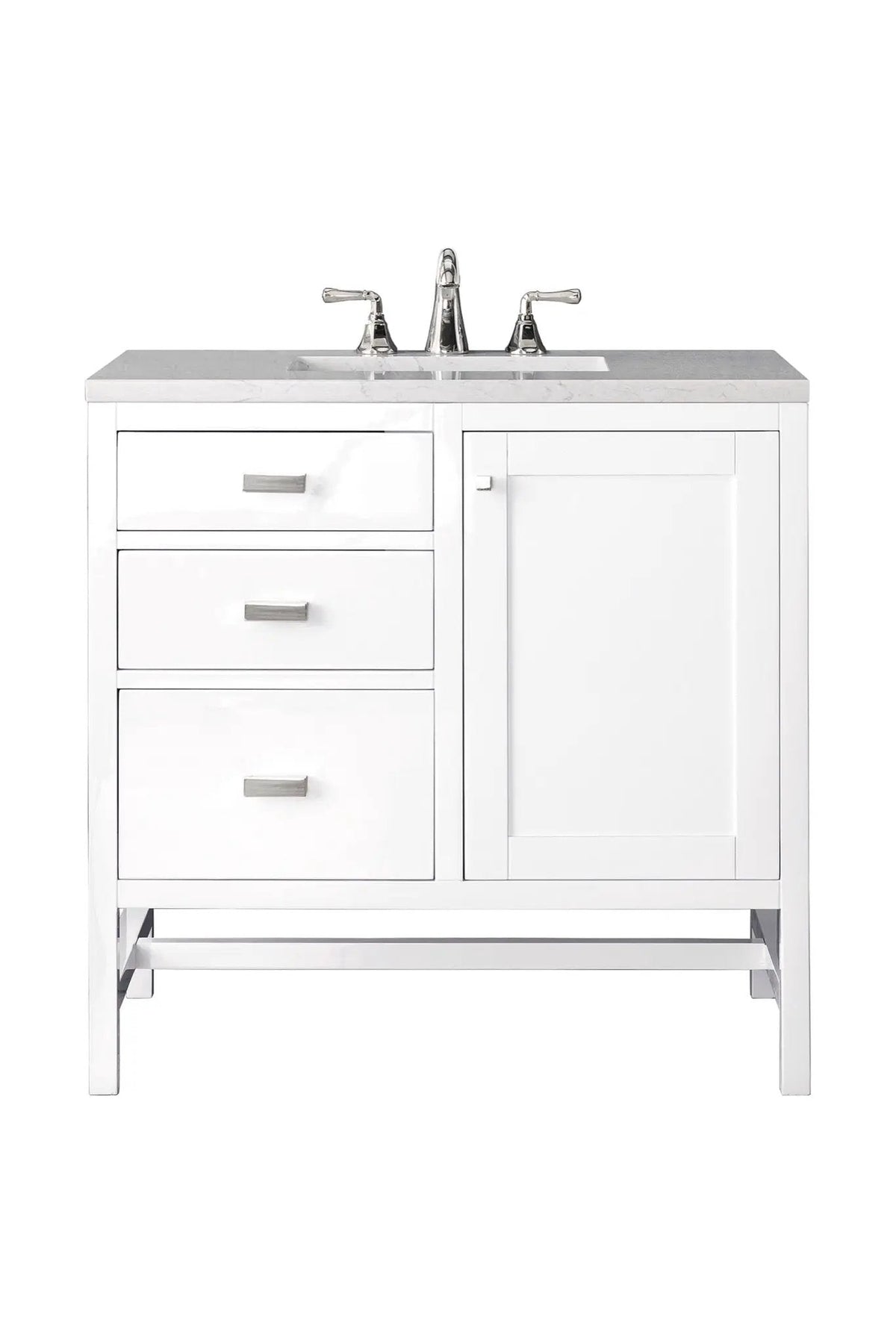 James Martin Addison 36" Single Bathroom Vanity, Glossy White