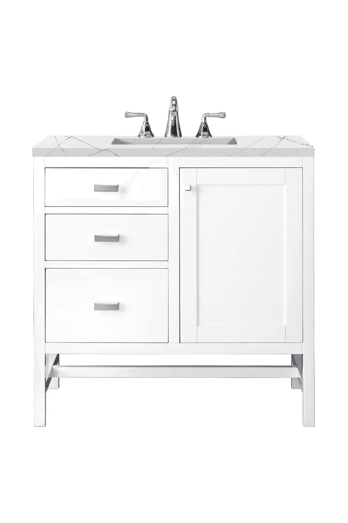 James Martin Addison 36" Single Bathroom Vanity, Glossy White