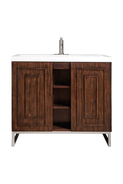 James Martin Alicante' 39.5" Single Bathroom Vanity, Mid-Century Acacia