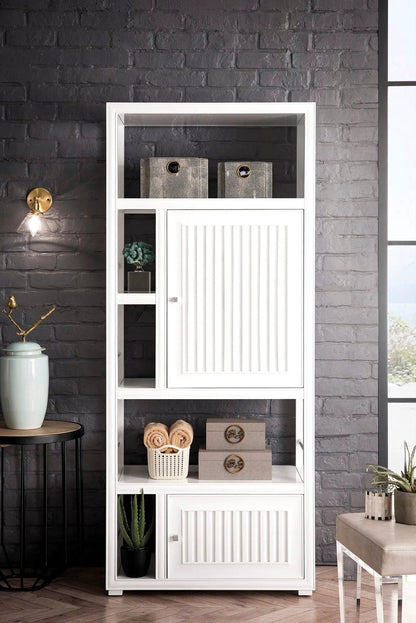 James Martin Athens 30" Linen Cabinet, Glossy White
