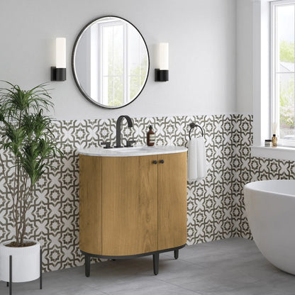 James Martin Bellamy 36" Single Bathroom Vanity, Rustic Oak