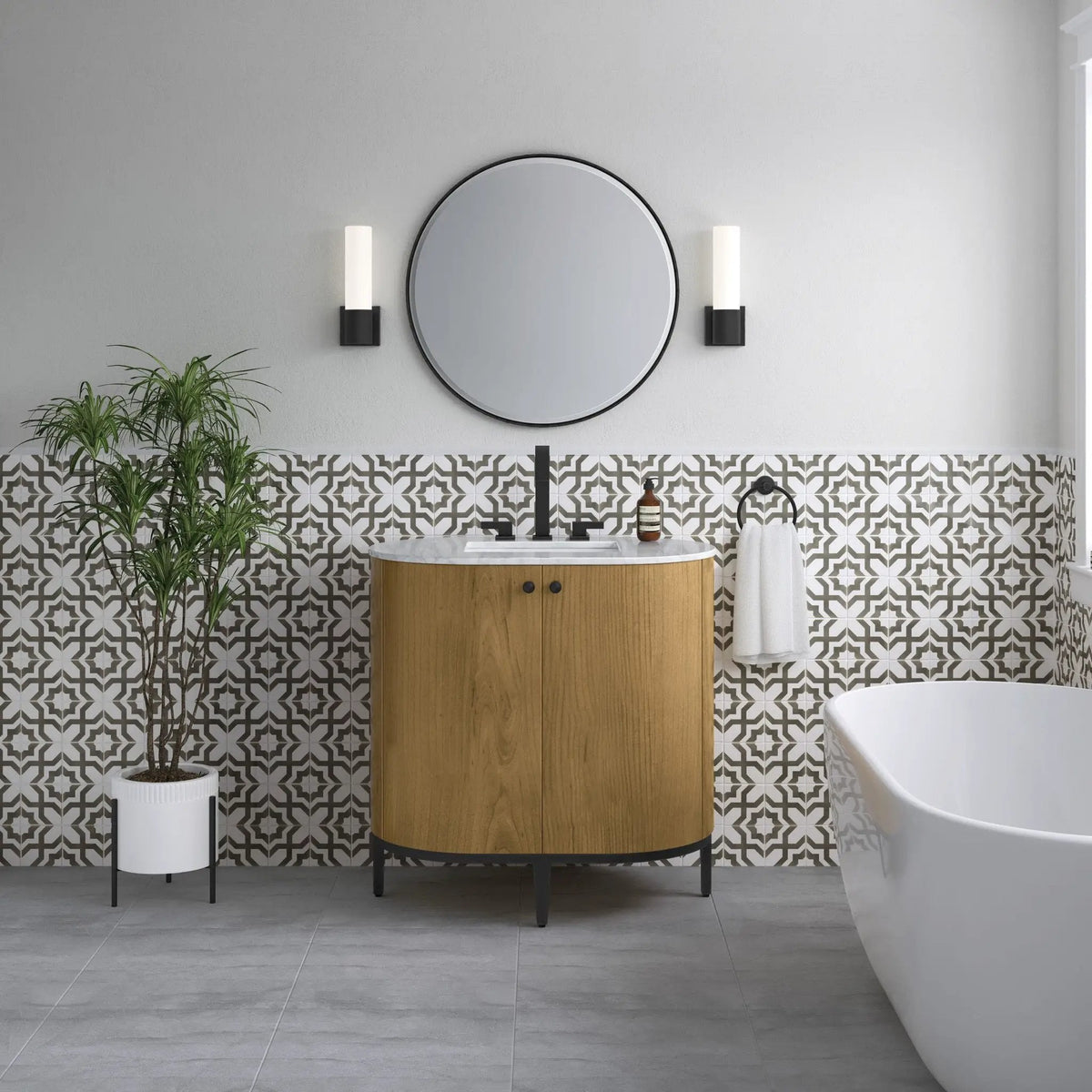 James Martin Bellamy 36" Single Bathroom Vanity, Rustic Oak