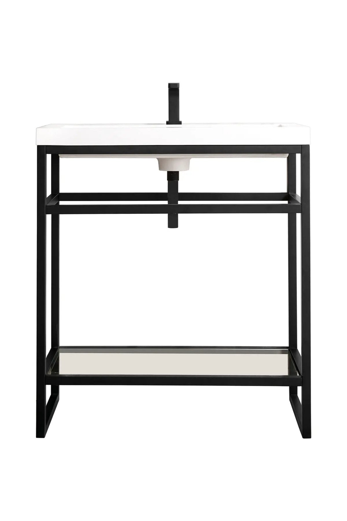 James Martin Boston 31.5" Single Console Vanity, Matte Black