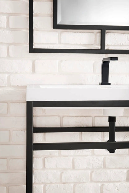 James Martin Boston 31.5" Single Console Vanity, Matte Black