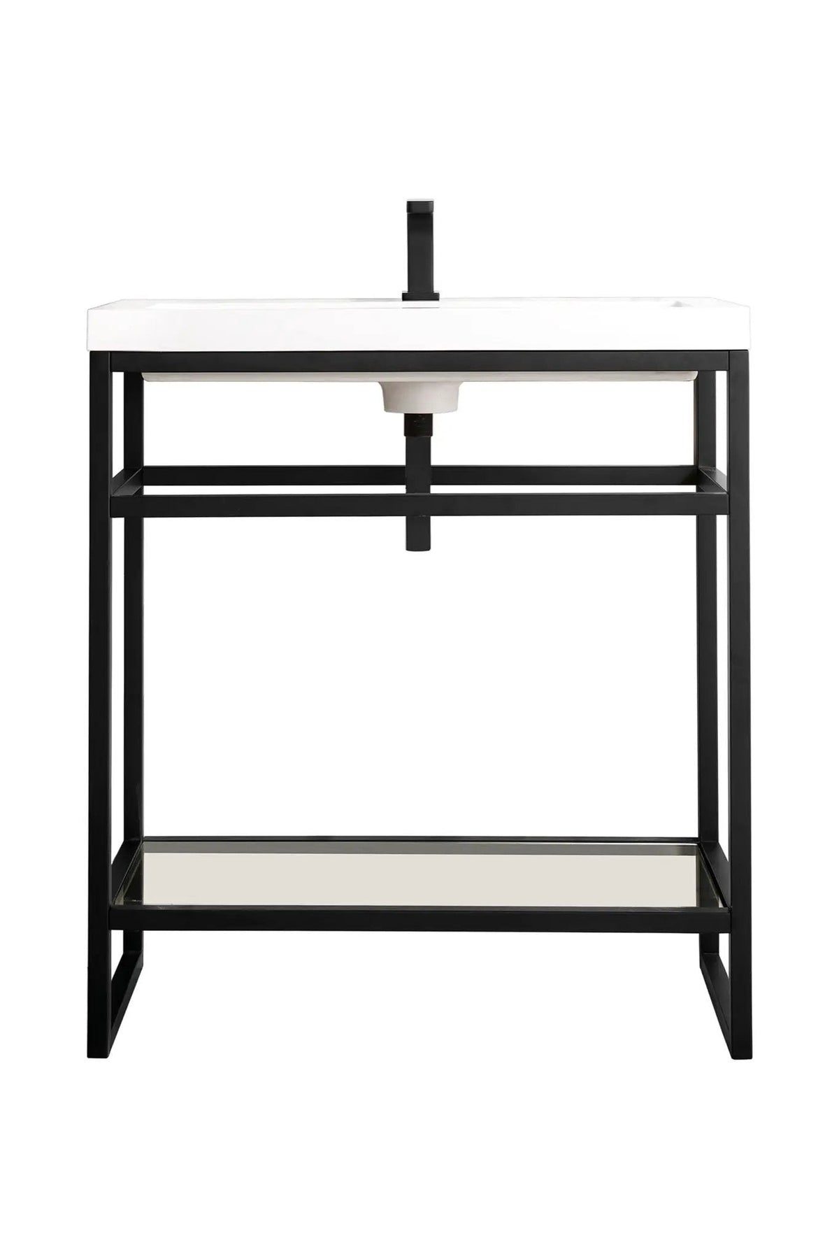 James Martin Boston 31.5" Single Console Vanity, Matte Black