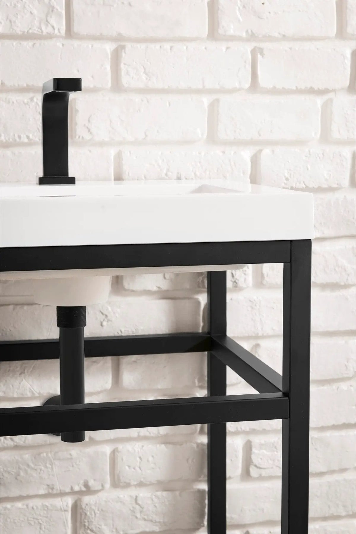 James Martin Boston 31.5" Single Console Vanity, Matte Black