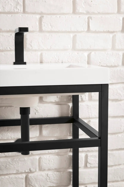James Martin Boston 31.5" Single Console Vanity, Matte Black