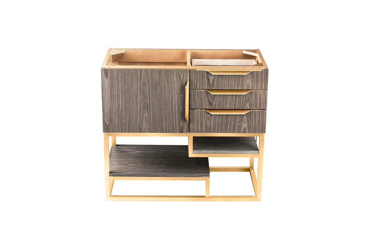 James Martin Columbia 36" Single Vanity Cabinet, Ash Gray