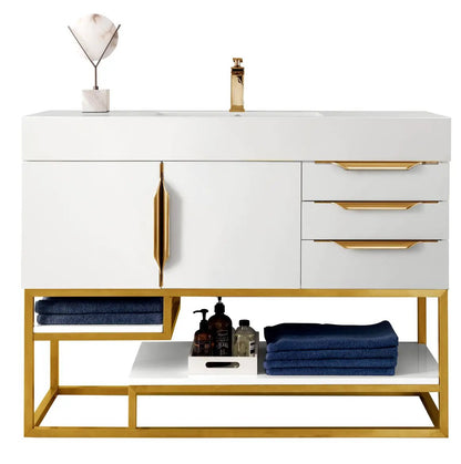 James Martin Columbia 48" Single Bathroom Vanity, Glossy White