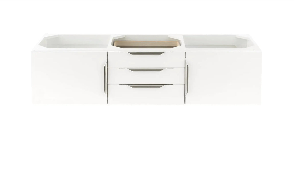 James Martin Columbia 59" Double Bathroom Vanity, Glossy White
