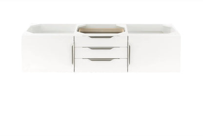 James Martin Columbia 59" Double Bathroom Vanity, Glossy White