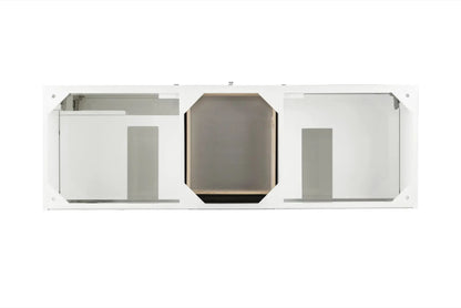 James Martin Linear 59" Double Bathroom Vanity, Glossy White