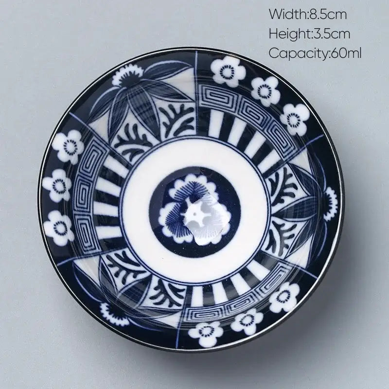Japanese blue and white kung fu tea cup dining room porcelain bowl