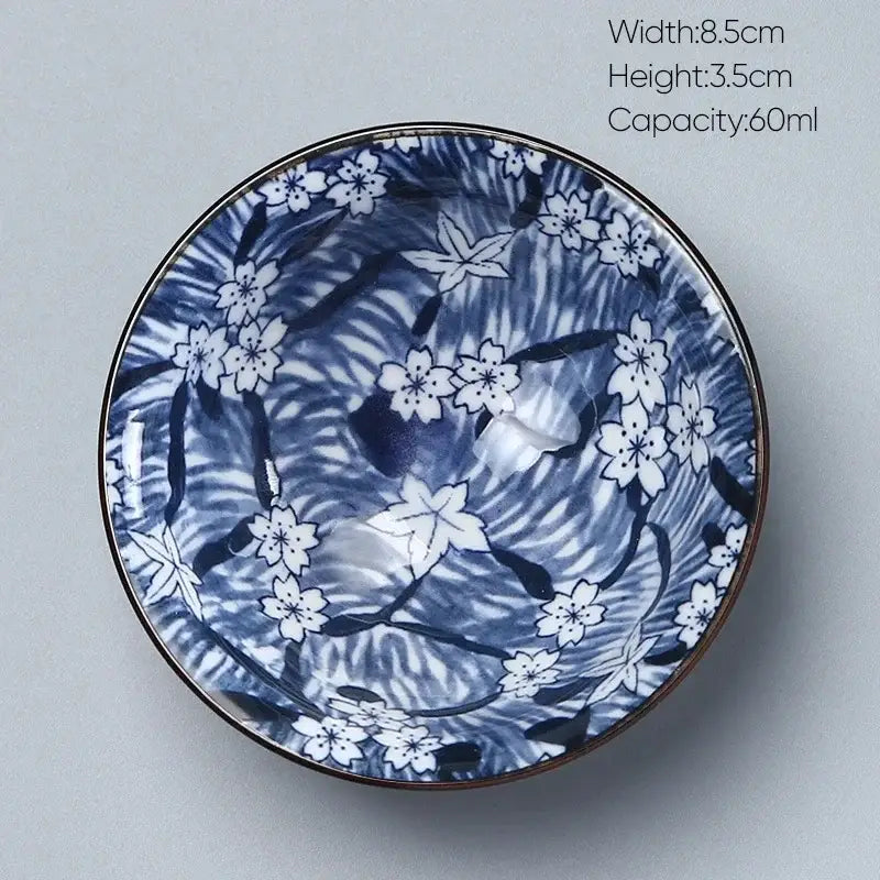 Japanese blue and white kung fu tea cup dining room porcelain bowl