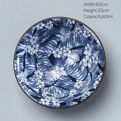 Japanese blue and white kung fu tea cup dining room porcelain bowl