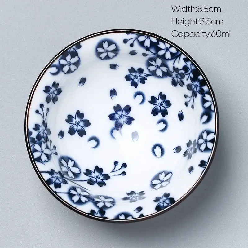 Japanese blue and white kung fu tea cup dining room porcelain bowl