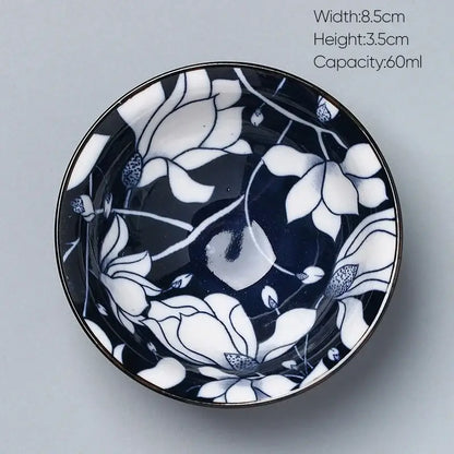 Japanese blue and white kung fu tea cup dining room porcelain bowl