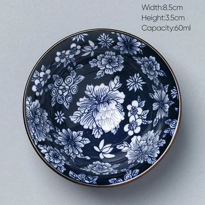 Japanese blue and white kung fu tea cup dining room porcelain bowl