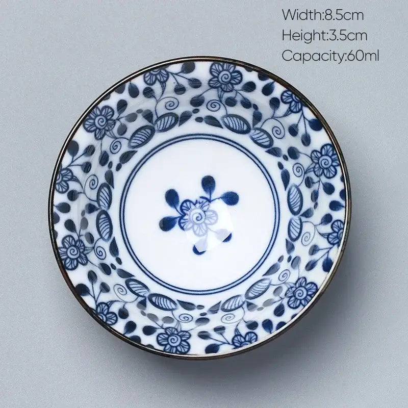 Japanese blue and white kung fu tea cup dining room porcelain bowl