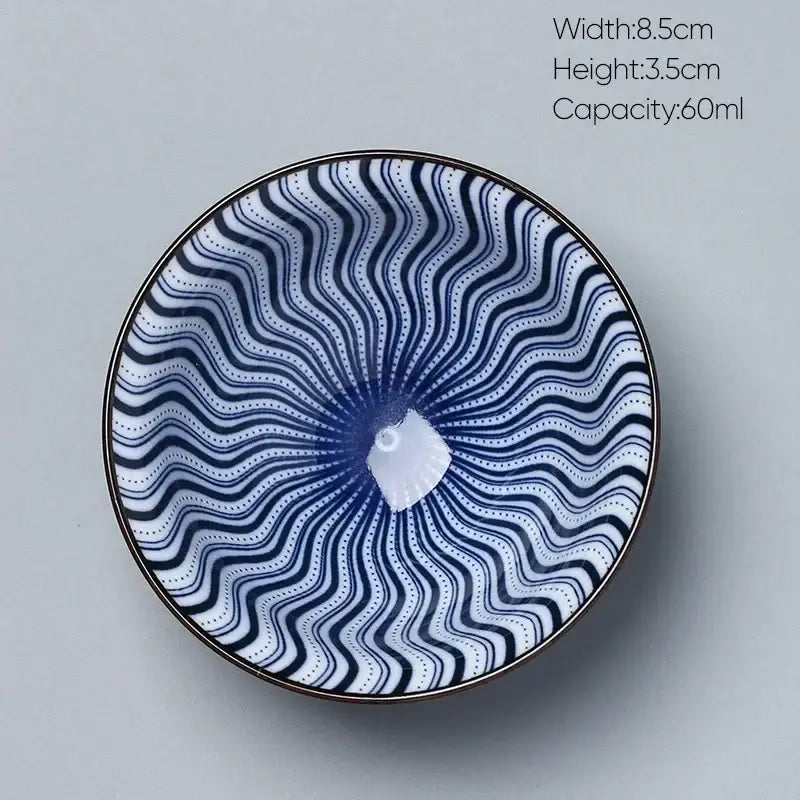 Japanese blue and white kung fu tea cup dining room porcelain bowl