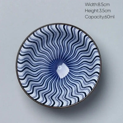 Japanese blue and white kung fu tea cup dining room porcelain bowl