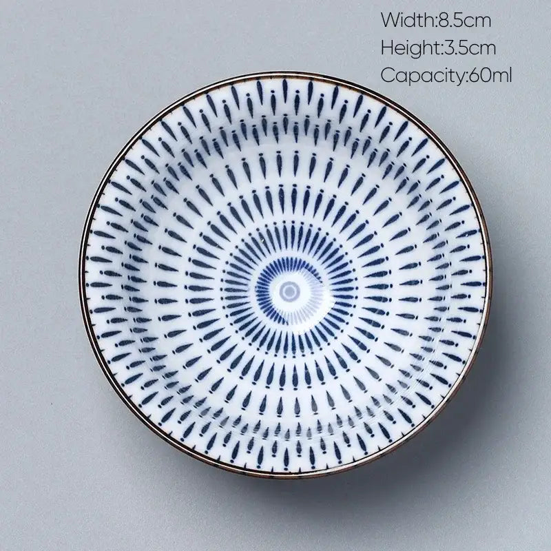 Japanese blue and white kung fu tea cup dining room porcelain bowl