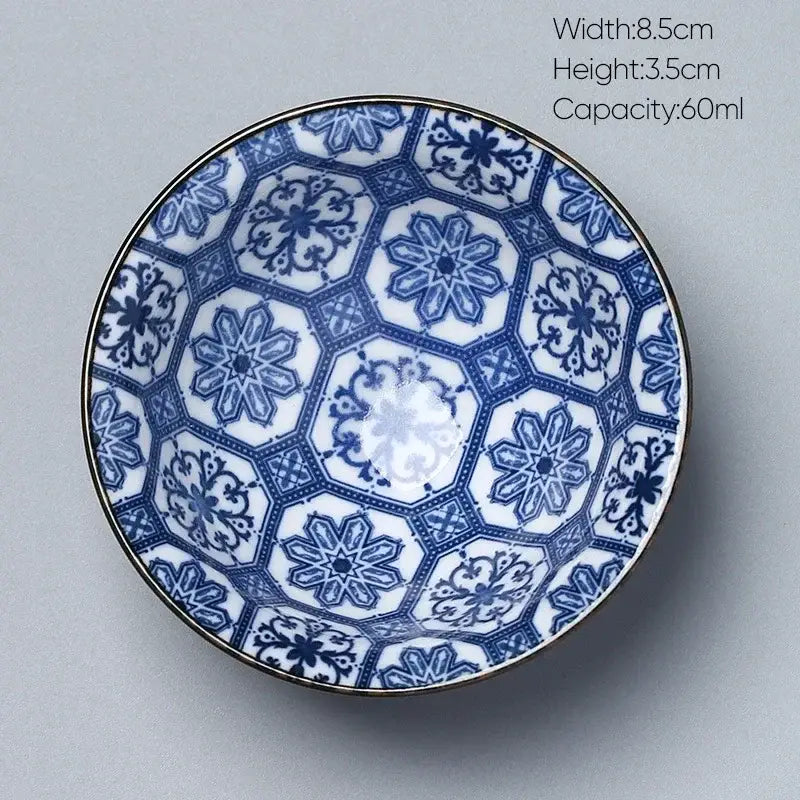 Japanese blue and white kung fu tea cup dining room porcelain bowl